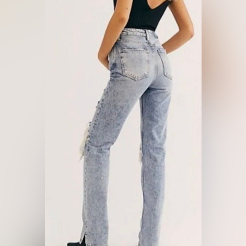 We The Free Free People My Own Lane Acid Wash Jeans - NWT Size 32